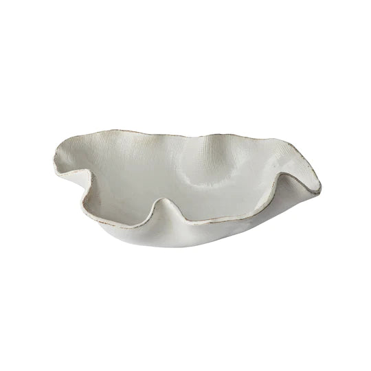 Atelier Free Form Textured Bowl, White, Small