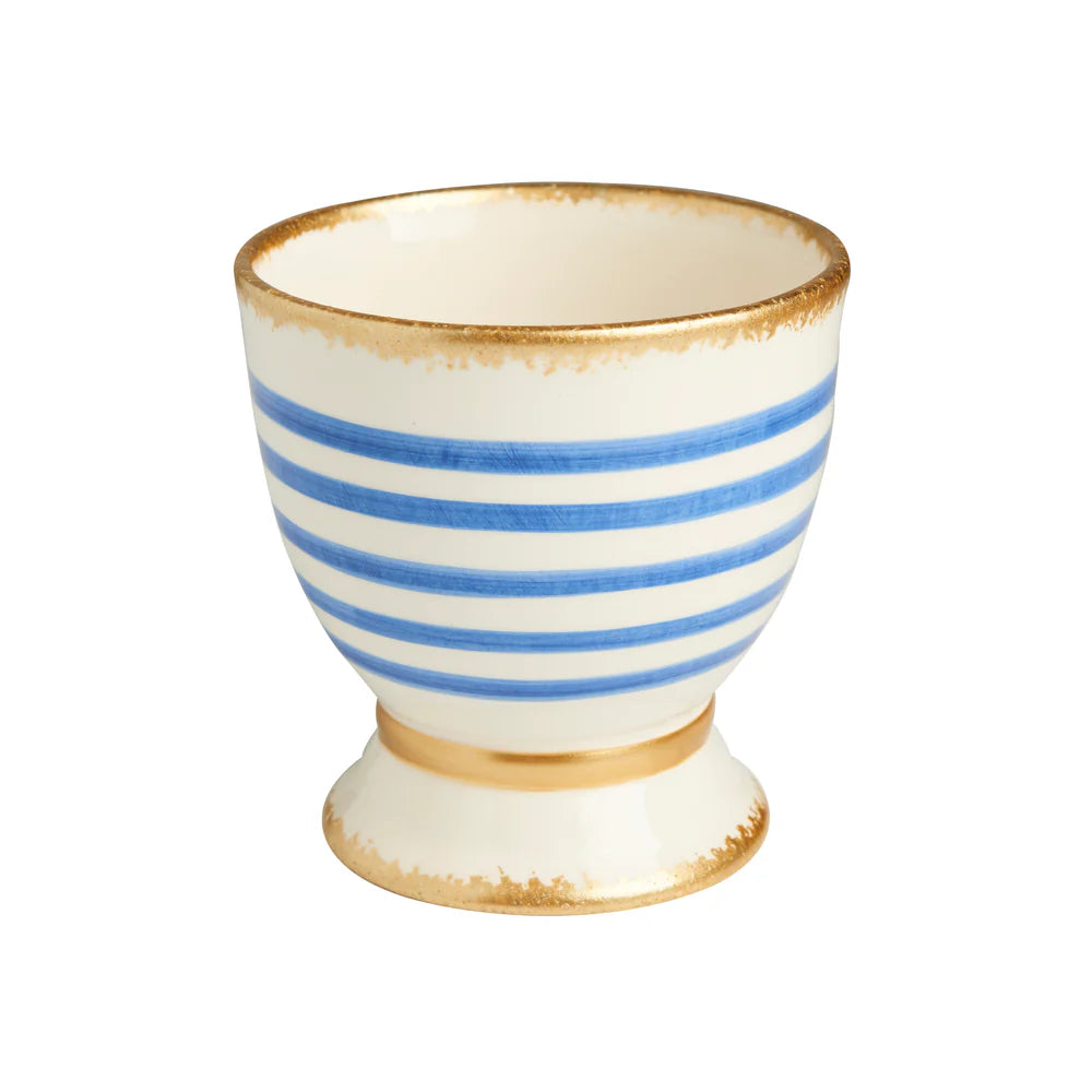 Savoy Blue/White Striped Cachepot, Small