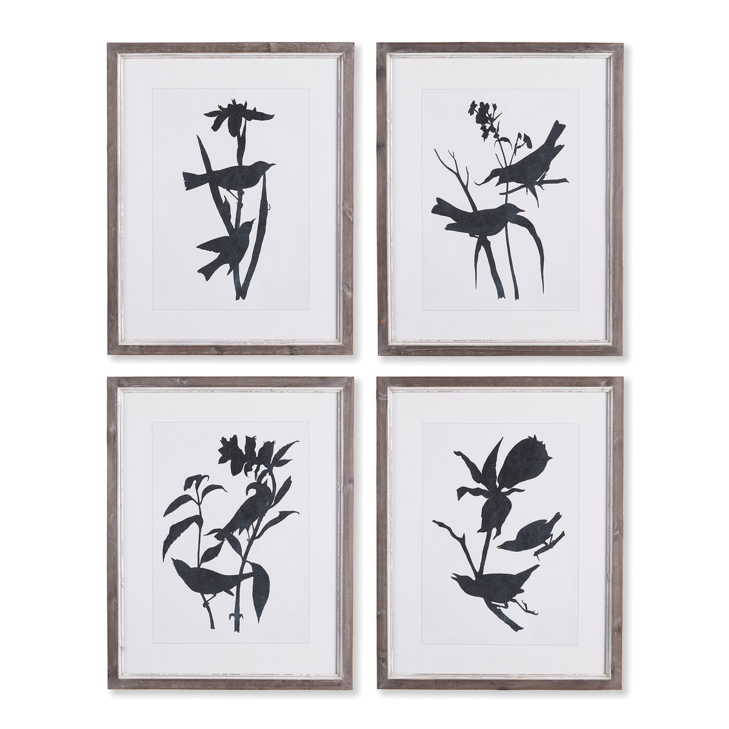 Bird Silhouette Prints, Set Of 4