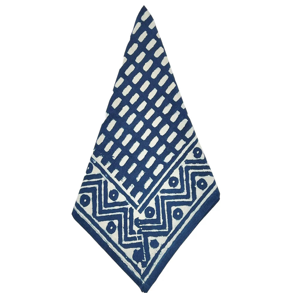 Cabana Napkin, Indigo Zigzag, Set of 8