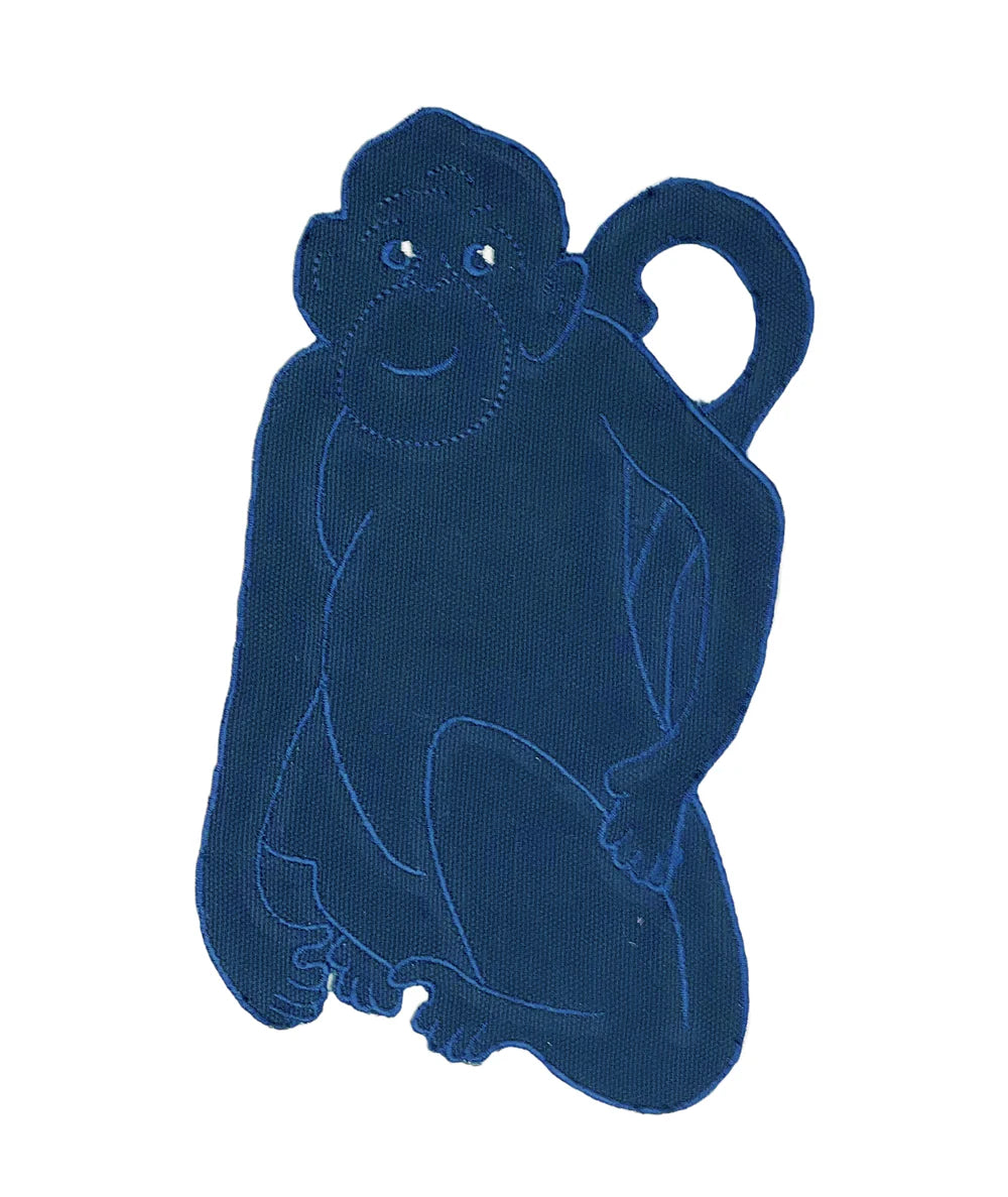 Monkey Cocktail Napkin, Navy, Set of 8