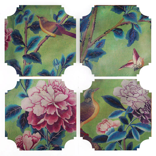 Green Chinoiserie Coasters