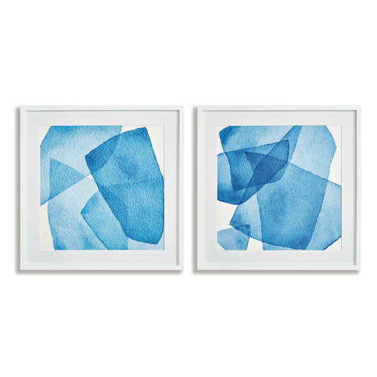 Abstract Watercolor Prints, Set Of 2