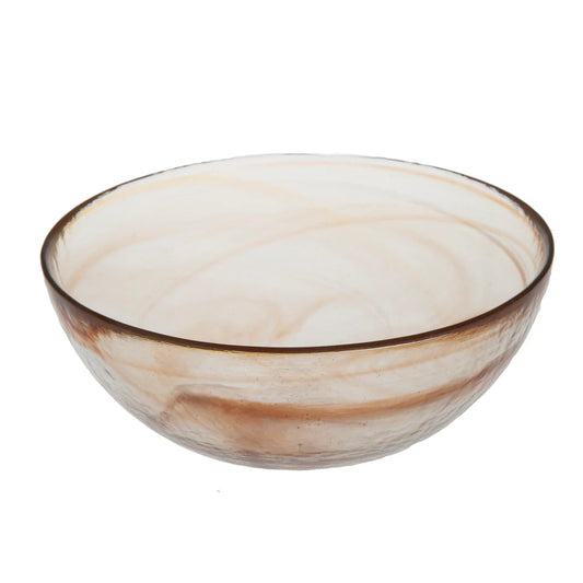 Stoneage Glass Bowl, Tangerine Alabaster Finish, Set of 4