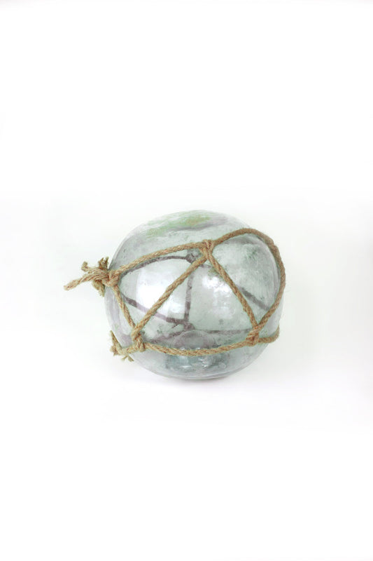 ANTIQUE GLASS FLOAT WITH ROPE