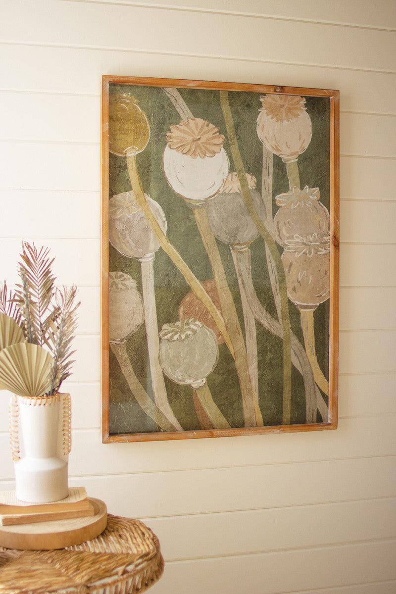 POPPY PRINT UNDER GLASS