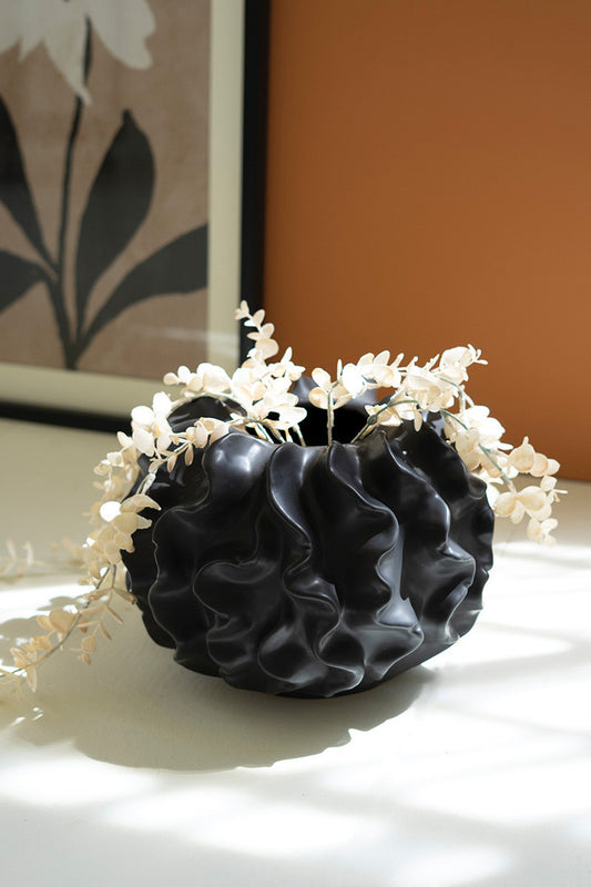 BLACK CORAL CERAMIC VASE