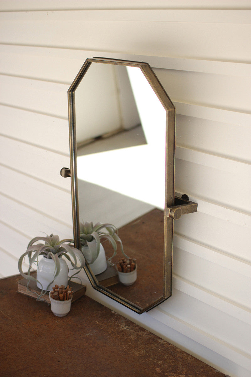 GEOMETRIC WALL MIRROR WITH ADJUSTABLE BRACKET